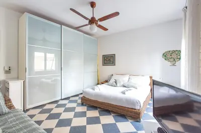 Letto o letti in una camera di Ca Maria Lido di Venezia