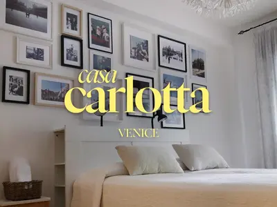 Letto o letti in una camera di Casa Carlotta