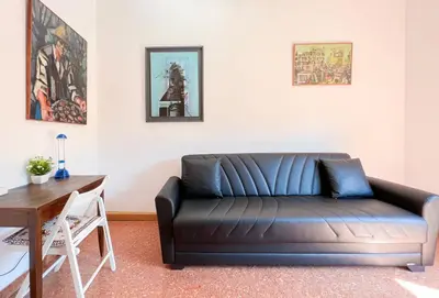 Area soggiorno di Nice cozy apartment in the mainland of Venice