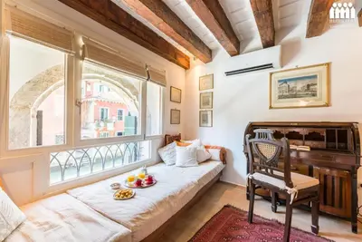 Letto o letti in una camera di Ca' Tintoretto Canal View