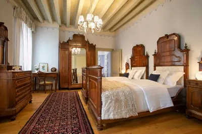 Letto o letti in una camera di Villa Premoli - Agriturismo di charme
