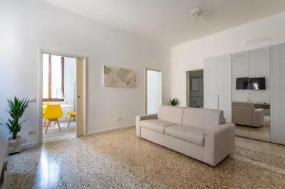 Area soggiorno di Canaletto Apartments