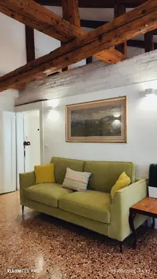 Area soggiorno di Stefany's Home Venice Apartment