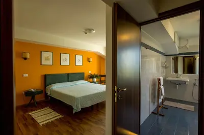 Letto o letti in una camera di Agriturismo Corte Carezzabella