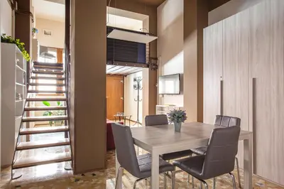 Area soggiorno di Madonna Granda Loft by Welc(H)ome