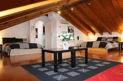 Area soggiorno di Accogliente appartamento moderno, vicino a Venezia
