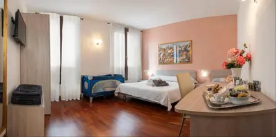 Letto o letti in una camera di Ca' degli Specchieri