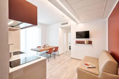 TV o dispositivi per l'intrattenimento presso Albamarina Residence