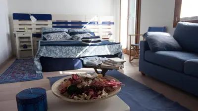 Area soggiorno di B&b Hobo