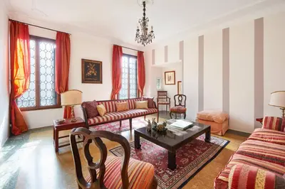 Area soggiorno di Ca' Fenice, charming apartment in San Marco, sleep 7