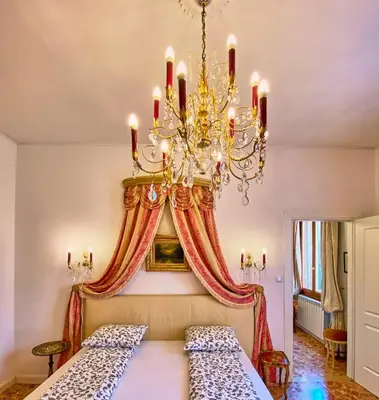 Letto o letti in una camera di venezianischer Palazzo mit kostenlosen WLAN nähe Markusplatz