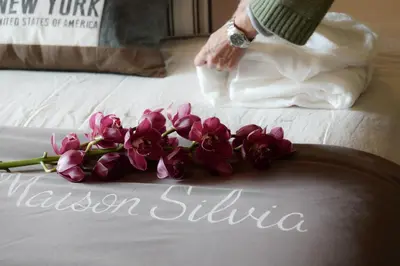 Letto o letti in una camera di Maison Silvia