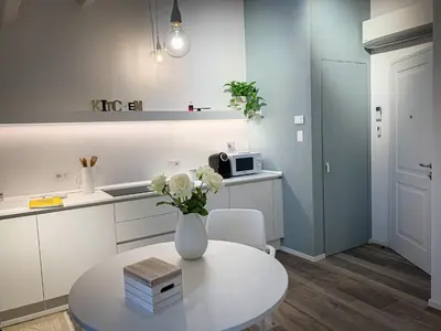Cucina o angolo cottura di Al Sagraeto White apartment