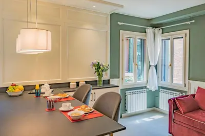 Area soggiorno di Lo Squero 2 Charming Apartment in Dorsoduro