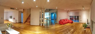 Area soggiorno di Wooden house