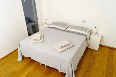 Letto o letti in una camera di Wooden house