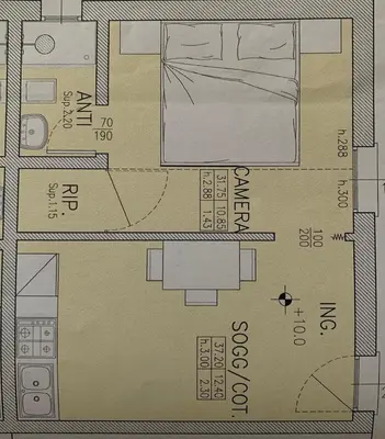Planimetria di Villa Pinna