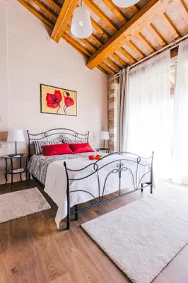 Letto o letti in una camera di b&b al fienile