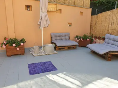 Area soggiorno di Cottage al mare Martina