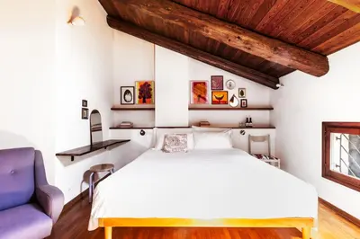 Letto o letti in una camera di Ca' De Memi