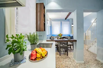 Cucina o angolo cottura di Casa con vista canale