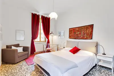 Letto o letti in una camera di Accogliente appartamento a Dorsoduro con GIARDINO!