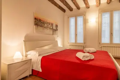 Letto o letti in una camera di Ca' Rella