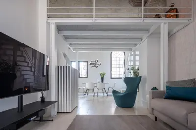 Area soggiorno di Fornace Loft with Dependance R&R