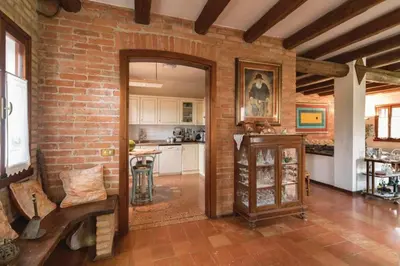 Cucina o angolo cottura di Villa Stefania Asolo piscina e biliardo