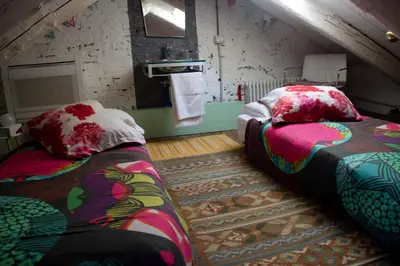 Letto o letti in una camera di Scala Mata