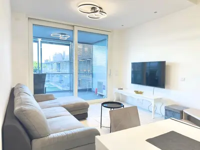TV o dispositivi per l'intrattenimento presso Isola Blu Luxury Apartment