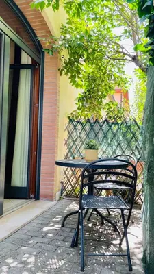 Patio o area all'aperto di Duplex2 at the entrance of Venice, cozy and relax