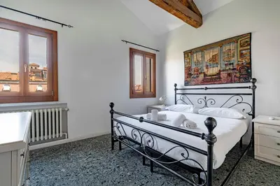 Letto o letti in una camera di Ca' Canciani