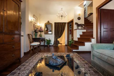 Area soggiorno di Penthouse with Rooftop Terrace and 360 Views of Venice - Venice5th