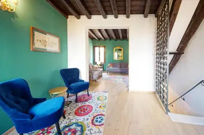 Area soggiorno di DolceVita Apartments N 495 Biennale