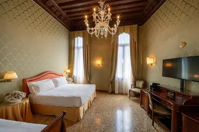 Letto o letti in una camera di Hotel Colombina
