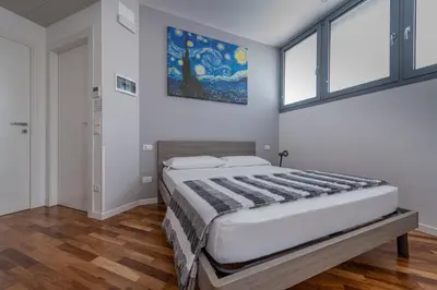 Letto o letti in una camera di Marconi House