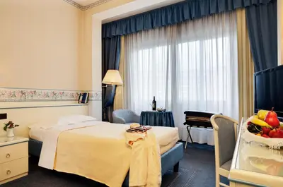 Letto o letti in una camera di Hotel Bristol Buja