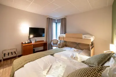 Letto o letti in una camera di Hotel all'Orso