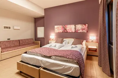 Letto o letti in una camera di Hotel all'Orso