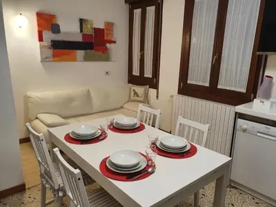 Cucina o angolo cottura di 12 minuti da Venezia appartamento con parcheggio