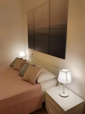 Letto o letti in una camera di 12 minuti da Venezia appartamento con parcheggio