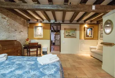 Letto o letti in una camera di Ca' Rielo