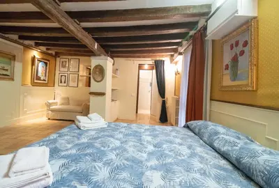 Letto o letti in una camera di Ca' Rielo