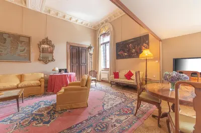 Area soggiorno di Canal Grande Suite