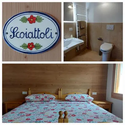 Letto o letti in una camera di Agriturismo l'Eremo