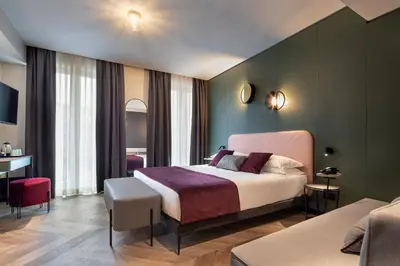 Letto o letti in una camera di Hotel Forte del 48