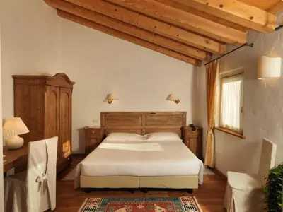 Letto o letti in una camera di Villa Toderini