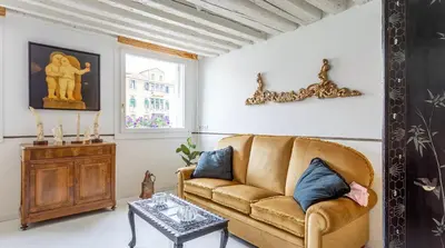 Area soggiorno di Luxury on the Gran Canal with wonderful view