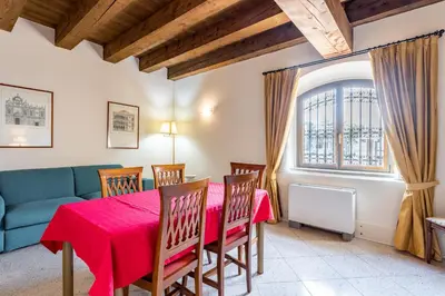 Area soggiorno di Molino Stucky Residence Burchiello Suite